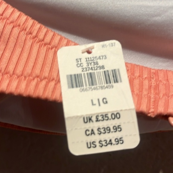 New Victoria’s Secret PINK Women’s Bikini Top Bandeau Ribbed Size Large NWT - Picture 7 of 12